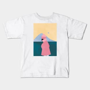 Nordic Girl Print, Icelandic Mountain,  Scandinavian Wall Art, Minimalistic, Modern Kids T-Shirt